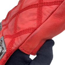 Load image into Gallery viewer, CHANEL Matelasse Double Chain Shoulder Red Leather