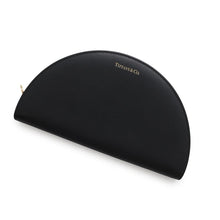 将图像加载到图库查看器中,TIFFANY&Co. Half Moon Wallet Black Leather