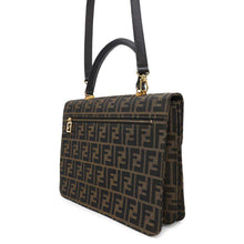 将图像加载到图库查看器中,FENDI Zucca Pattern 2WAYBag Brown0914117 Canvas Leather