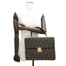 将图像加载到图库查看器中,FENDI Zucca Pattern 2WAYBag Brown0914117 Canvas Leather