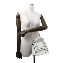 将图像加载到图库查看器中,JIMMY CHOO Pixis top handle White Leather Embossed Leather