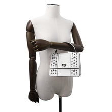 将图像加载到图库查看器中,JIMMY CHOO Pixis top handle White Leather Embossed Leather