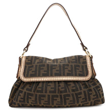 将图像加载到图库查看器中,FENDI ★Zucca Pattern one belt Brown8BR445 Canvas Leather