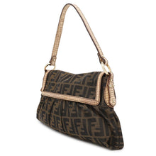 将图像加载到图库查看器中,FENDI Zucca Pattern one belt Brown8BR445 Canvas Leather