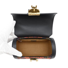 Load image into Gallery viewer, MCM ★Cubic logo 2WAYBag Black/OrangeMWECSCK01MT001 Canvas Leather Size Small