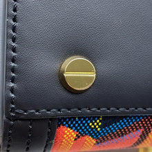 Load image into Gallery viewer, MCM Cubic Logo 2WAYBag Black/OrangeMWECSCK01MT001 Canvas Leather Size Small