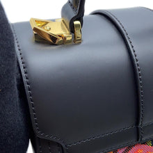 Load image into Gallery viewer, MCM ★Cubic logo 2WAYBag Black/OrangeMWECSCK01MT001 Canvas Leather Size Small