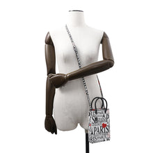 将图像加载到图库查看器中,BALENCIAGA Bon Jules Paris Shopping Phone Holder White/Black/Red593826 Leather