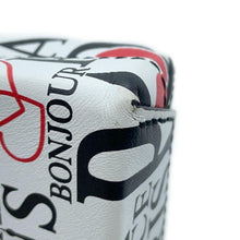 将图像加载到图库查看器中,BALENCIAGA Bon Jules Paris Shopping Phone Holder White/Black/Red593826 Leather