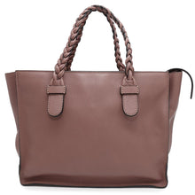 将图像加载到图库查看器中,Valentino Garavani Braided handle tote PinkBrown Leather