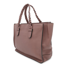 将图像加载到图库查看器中,Valentino Garavani Braided handle tote PinkBrown Leather