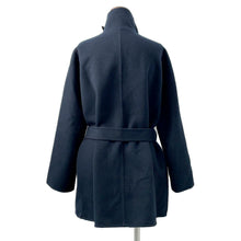 Load image into Gallery viewer, HERMES Blanket Coat Size 36 Navy/Black Cashmere100%