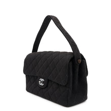 Load image into Gallery viewer, CHANEL Matelasse Double Face Handbag Black Cotton