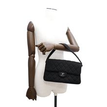Load image into Gallery viewer, CHANEL Matelasse Double Face Handbag Black Cotton