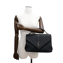 将图像加载到图库查看器中,SAINT LAURENT PARIS College 2WAY ChainShoulder Bag Black600278 Leather