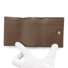 将图像加载到图库查看器中,FENDI ZUCCA F IS FENDI 3-Fold Compact Wallet Brown/Black8M0395 Leather