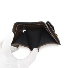将图像加载到图库查看器中,FENDI ZUCCA F IS FENDI 3-Fold Compact Wallet Brown/Black8M0395 Leather
