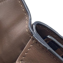 将图像加载到图库查看器中,FENDI ZUCCA F IS FENDI 3-Fold Compact Wallet Brown/Black8M0395 Leather
