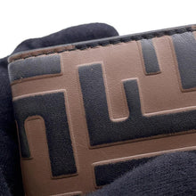 将图像加载到图库查看器中,FENDI ZUCCA F IS FENDI 3-Fold Compact Wallet Brown/Black8M0395 Leather