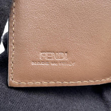 将图像加载到图库查看器中,FENDI ZUCCA F IS FENDI 3-Fold Compact Wallet Brown/Black8M0395 Leather