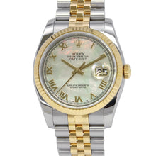 Load image into Gallery viewer, ROLEX Datejust W36mm Stainless Steel K18YG White Shell Dial116233NR