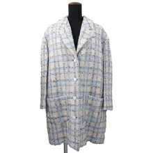 Load image into Gallery viewer, CHANEL TweedJacket Size 34 Light BlueP73383 Wool 42% Nylon 41% Viscose 12% Polyester 3% Cashmere 2%