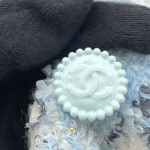 Load image into Gallery viewer, CHANEL TweedJacket Size 34 Light BlueP73383 Wool 42% Nylon 41% Viscose 12% Polyester 3% Cashmere 2%