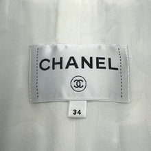 Load image into Gallery viewer, CHANEL TweedJacket Size 34 Light BlueP73383 Wool 42% Nylon 41% Viscose 12% Polyester 3% Cashmere 2%
