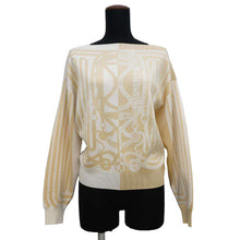Load image into Gallery viewer, HERMES Grantura Lala Knit Size 34 Ivory/Beige Silk94% Nylon4% Polyurethane2%