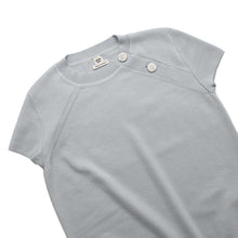 Load image into Gallery viewer, HERMES Short sleeve Knit Top Size 36 Light Blue Silk50% Cashmere50%