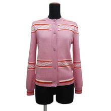 Load image into Gallery viewer, HERMES chaine d'ancre cardigan Size 34 Pink Cashmere48% Silk48% Nylon3% Polyurethane1%