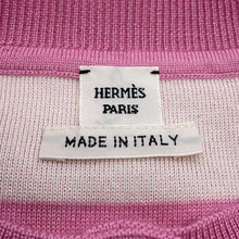 Load image into Gallery viewer, HERMES chaine d'ancre cardigan Size 34 Pink Cashmere48% Silk48% Nylon3% Polyurethane1%