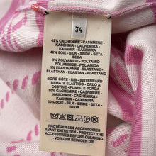 Load image into Gallery viewer, HERMES chaine d'ancre cardigan Size 34 Pink Cashmere48% Silk48% Nylon3% Polyurethane1%