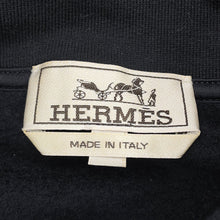Load image into Gallery viewer, HERMES Metally O'Carre Knitted Fabric Parka Size S Black Cotton