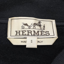 Load image into Gallery viewer, HERMES Metally O'Carre Knitted Fabric Parka Size S Black Cotton