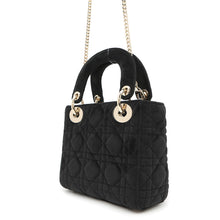 将图像加载到图库查看器中,Dior Lady Dior Black Velour Size Mini