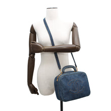 Load image into Gallery viewer, CHANEL ★Vanity bag 2way bag Blue Denim