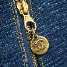 将图像加载到图库查看器中,CHANEL ★Vanity bag 2way bag Blue Denim