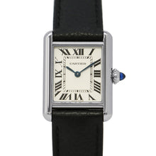 将图像加载到图库查看器中,CARTIER tank mast SM W22mm×H29.5mm Stainless Steel Leather Silver DialWSTA0042