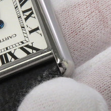 将图像加载到图库查看器中,CARTIER tank mast SM W22mm×H29.5mm Stainless Steel Leather Silver DialWSTA0042