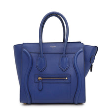 Load image into Gallery viewer, CELINE ★Luggage Shopper Blue189793 Leather Size micro