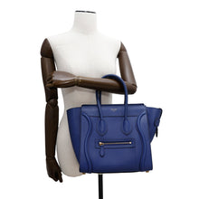 Load image into Gallery viewer, CELINE Luggage shopper Blue189793 Leather Size micro