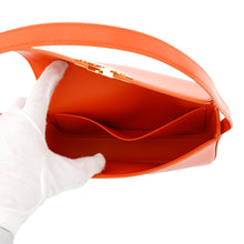 将图像加载到图库查看器中,CELINE Triomphe Claude Shoulder Orange194143BF4 Shiny Calf Leather