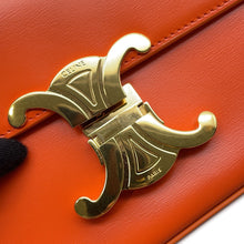将图像加载到图库查看器中,CELINE Triomphe Claude Shoulder Orange194143BF4 Shiny Calf Leather