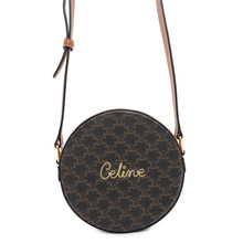 将图像加载到图库查看器中,CELINE Triomphe Round Purse Shoulder Tan10G342DGZ04BT PVC Coated Canvas Leather