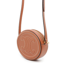 Load image into Gallery viewer, CELINE ★Cuir Triomphe Oval Purse Shoulder Brown10I703DPQ Leather