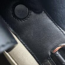 将图像加载到图库查看器中,JIMMY CHOO ★Tote Bag Natural/Black Canvas Leather