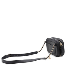 Load image into Gallery viewer, CHANEL CC Logo Crossbody Bag Black Lambskin