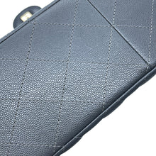 Load image into Gallery viewer, CHANEL Jumbo Matelasse W Flap ChainShoulder Bag GrayA58600 Caviar Leather Size 30