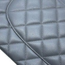 Load image into Gallery viewer, CHANEL Jumbo Matelasse W Flap ChainShoulder Bag GrayA58600 Caviar Leather Size 30